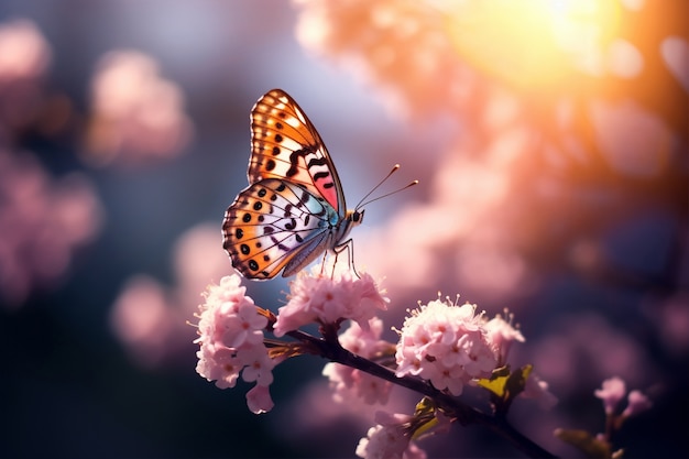 Hermosas mariposas en la naturaleza