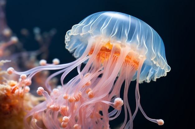 Foto gratuita hermosas medusas nadando en el océano