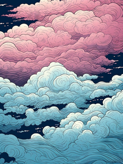 Hermosas nubes arte digital