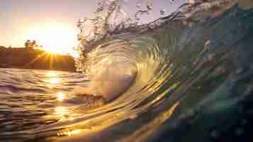 Foto gratuita hermosas olas junto al mar