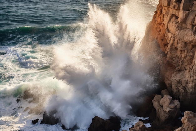 Foto gratuita hermosas olas junto al mar