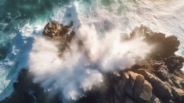 Foto gratuita hermosas olas junto al mar