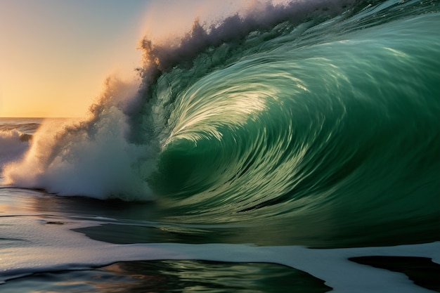 Foto gratuita hermosas olas junto al mar