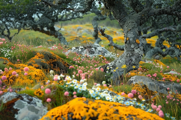 Hermosas plantas en el entorno natural