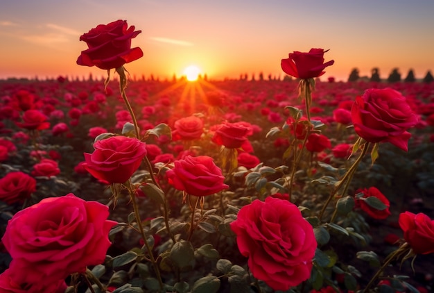 Foto gratuita hermosas rosas al aire libre