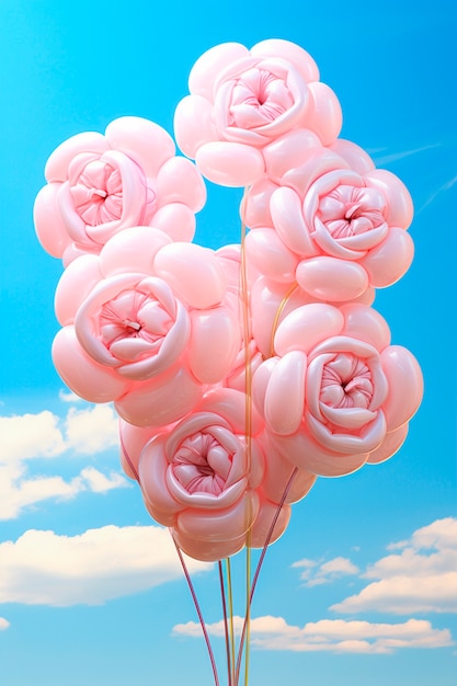 Foto gratuita hermosas rosas rosadas contra el cielo