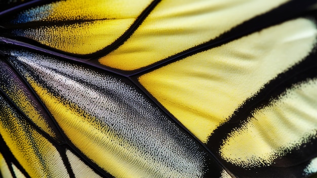 El hermoso ala de mariposa de cerca