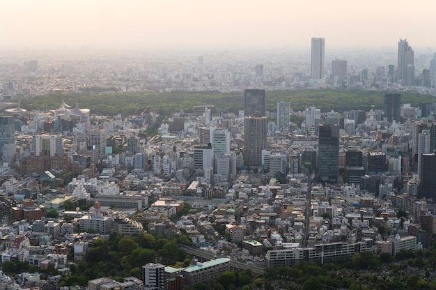 Foto gratuita hermoso ángulo alto de edificios de la ciudad