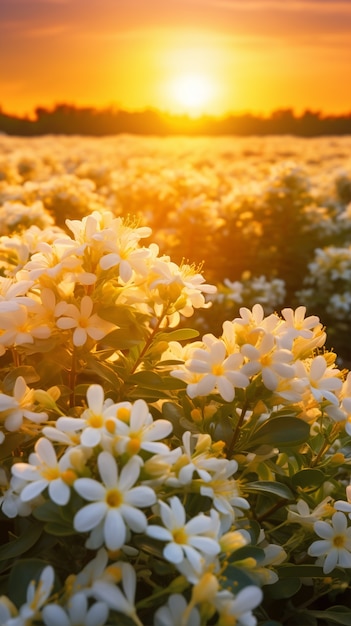 Foto gratuita el hermoso campo de flores