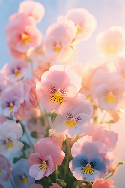 Foto gratuita un hermoso campo de flores