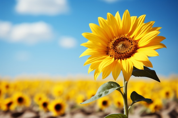 Foto gratuita hermoso campo de girasoles