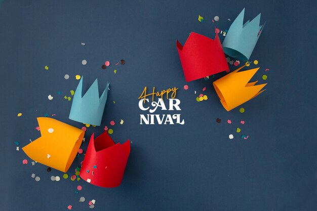 Hermoso carnaval con decoración de fiesta.