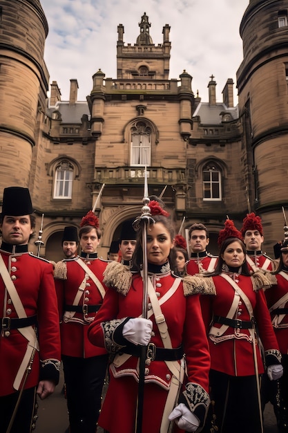 Foto gratuita hermoso castillo histórico