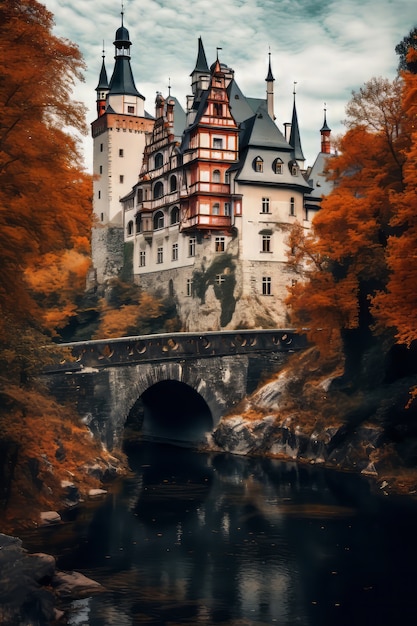 Foto gratuita hermoso castillo histórico