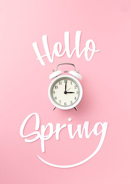 Hermoso concepto de cambio de horario de primavera