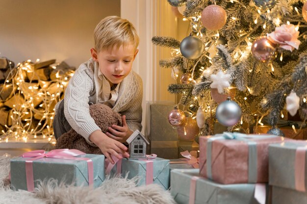 Hermoso concepto de decoración de árboles de Navidad