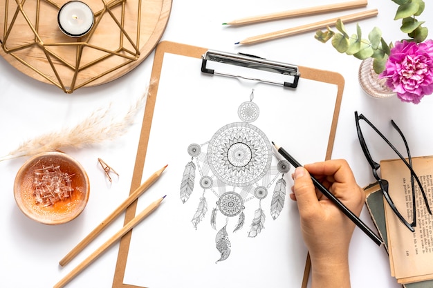 Hermoso concepto de diseño de mandala