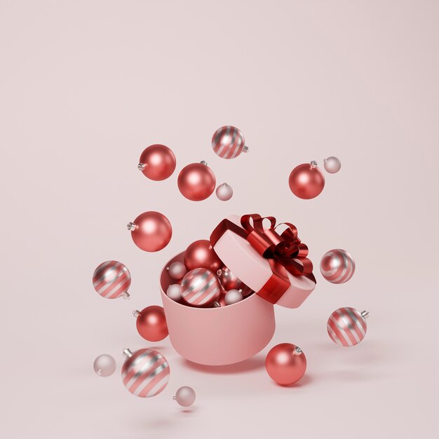Hermoso concepto de navidad con bolas de navidad