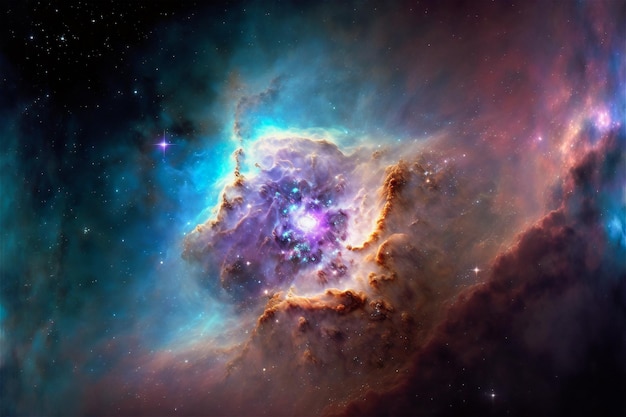 Hermoso concepto de nebulosa con galaxias en el espacio profundo cosmos Descubrimiento del universo de estrellas del espacio exterior
