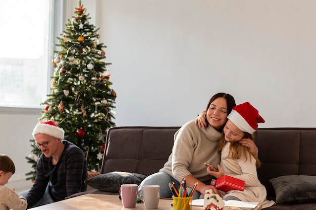 Hermoso concepto de tiempo de Navidad en casa