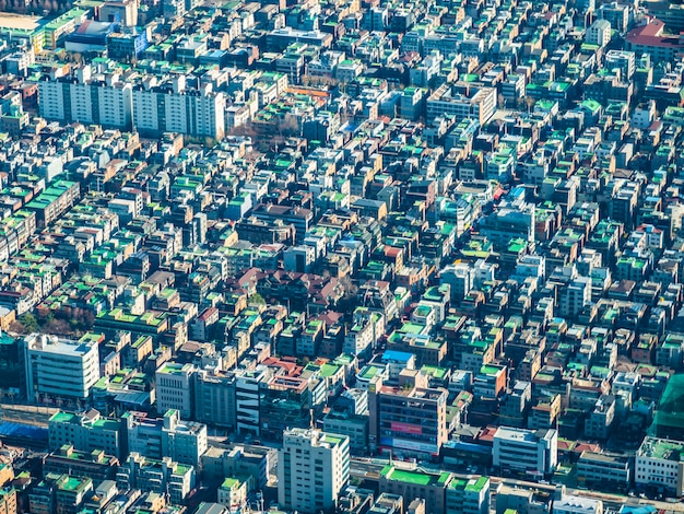 Foto gratuita hermoso edificio de arquitectura en la ciudad de seúl