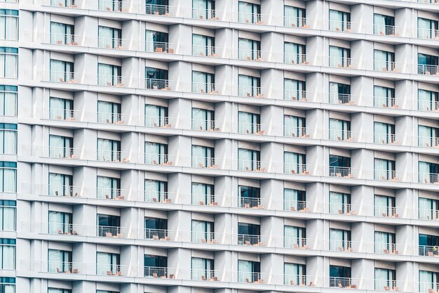 Hermoso edificio exterior con texturas de ventana de vidrio.