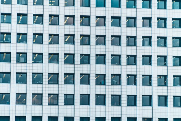 Hermoso edificio exterior con texturas de ventana de vidrio.