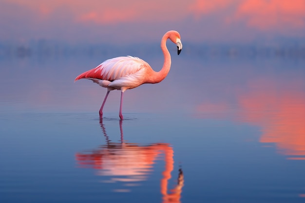 Foto gratuita hermoso flamenco en el lago