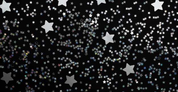 Foto gratuita hermoso fondo de estrellas plateadas