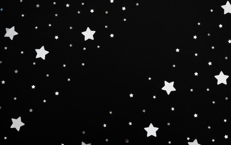 Foto gratuito hermoso fondo de estrellas plateadas