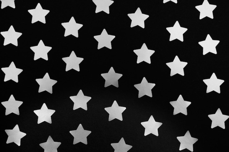 Foto gratuito hermoso fondo de estrellas plateadas