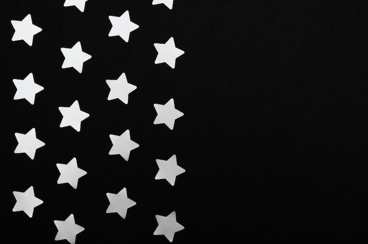 Foto gratuito hermoso fondo de estrellas plateadas