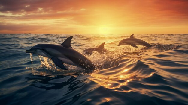 Foto gratuita hermoso fondo exótico de delfines