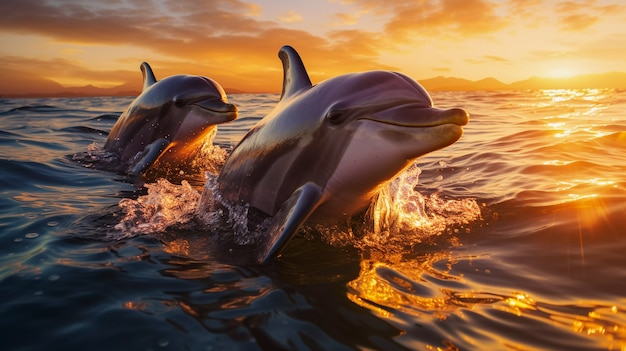 Foto gratuita hermoso fondo exótico de delfines