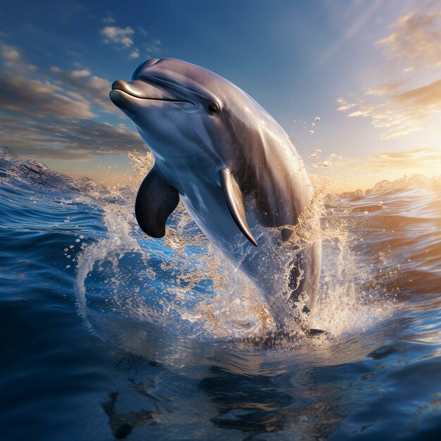 Foto gratuita hermoso fondo exótico de delfines