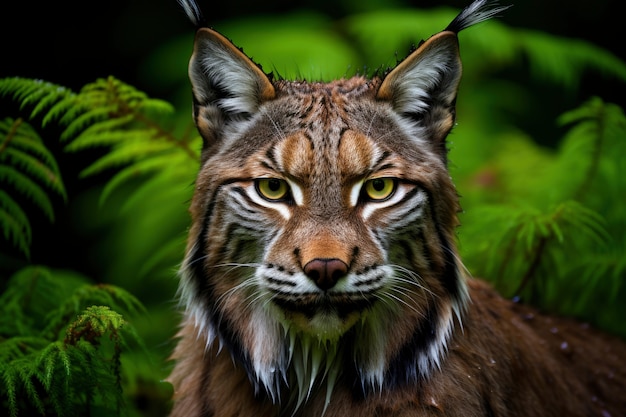 Hermoso gato montés en la naturaleza