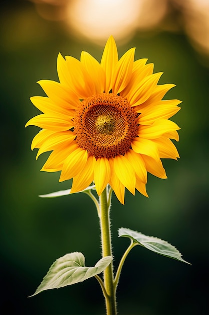 Hermoso girasol al aire libre