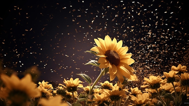 Foto gratuita hermoso girasol en la naturaleza