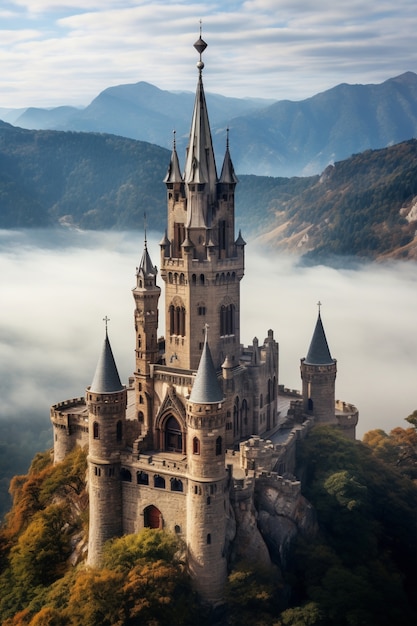 Foto gratuita el hermoso y majestuoso castillo