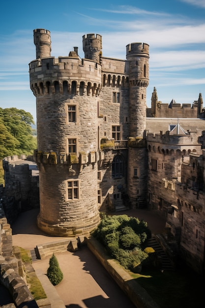 Foto gratuita el hermoso y majestuoso castillo