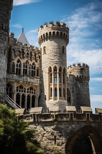 Foto gratuita el hermoso y majestuoso castillo