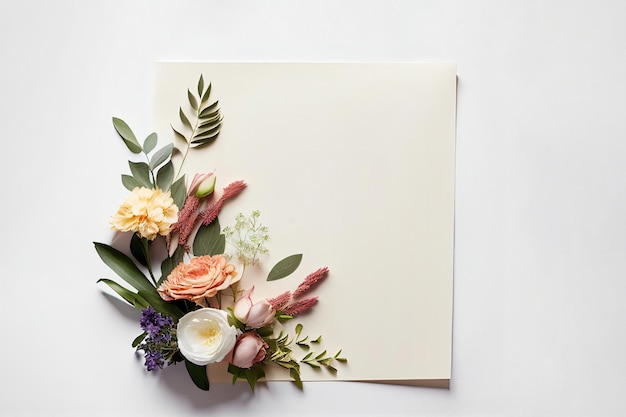 Foto gratuita hermoso marco floral con copyspace