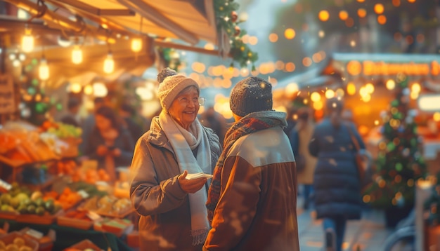 Foto gratuita hermoso mercado callejero al atardecer