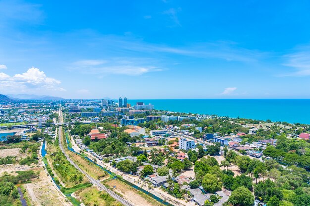 Hermoso paisaje al aire libre y paisaje urbano de hua hin