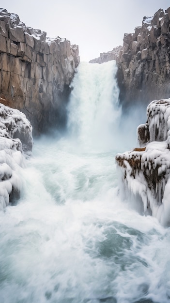 Hermoso paisaje de cascada