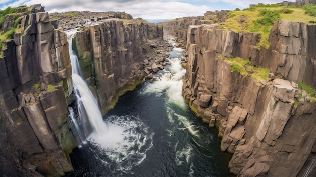 Foto gratuita hermoso paisaje de cascada