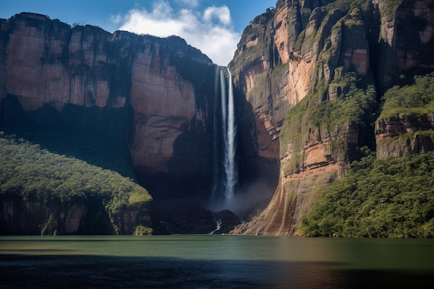 Foto gratuita hermoso paisaje de cascada