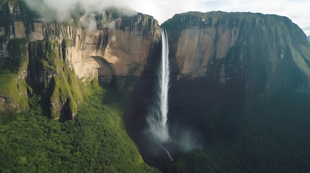 Hermoso paisaje de cascada