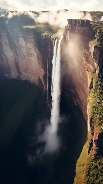 Hermoso paisaje de cascada