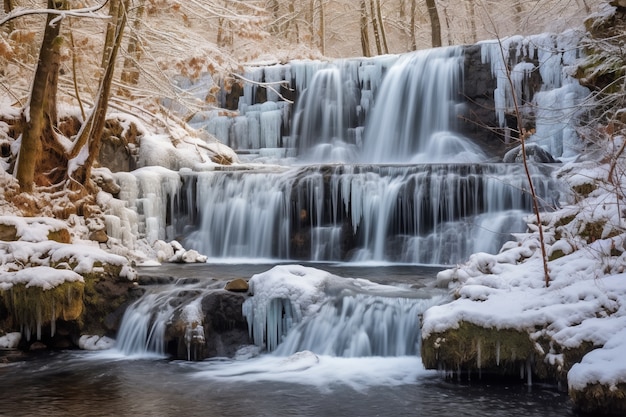 Hermoso paisaje de cascada